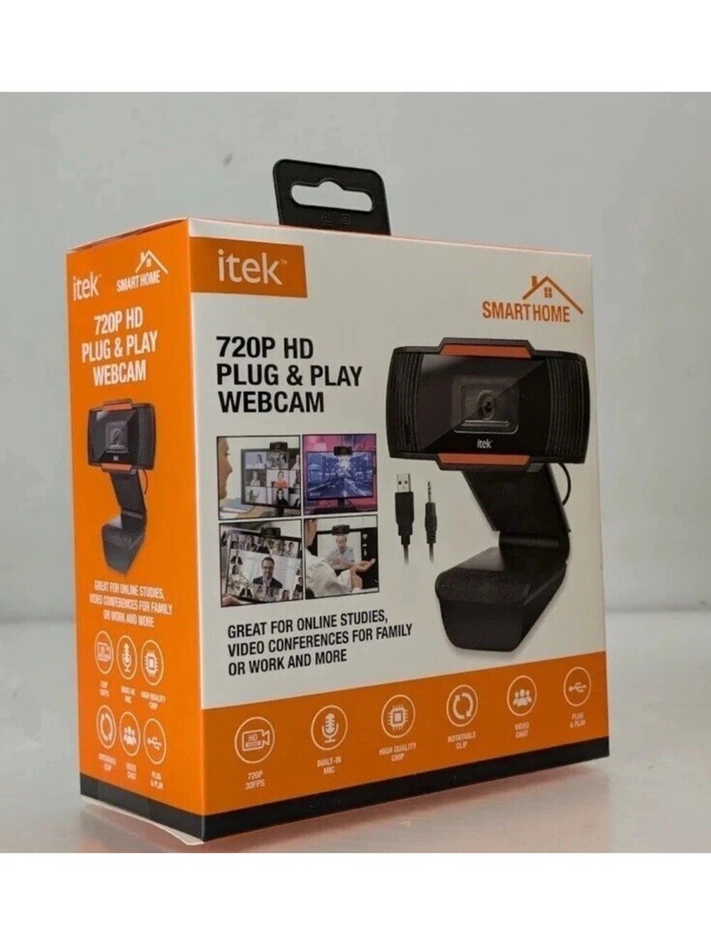 HD 720P Webcam USB w/Mic Plug Play PC Mac Laptop Camera Video Streaming [COPY]
